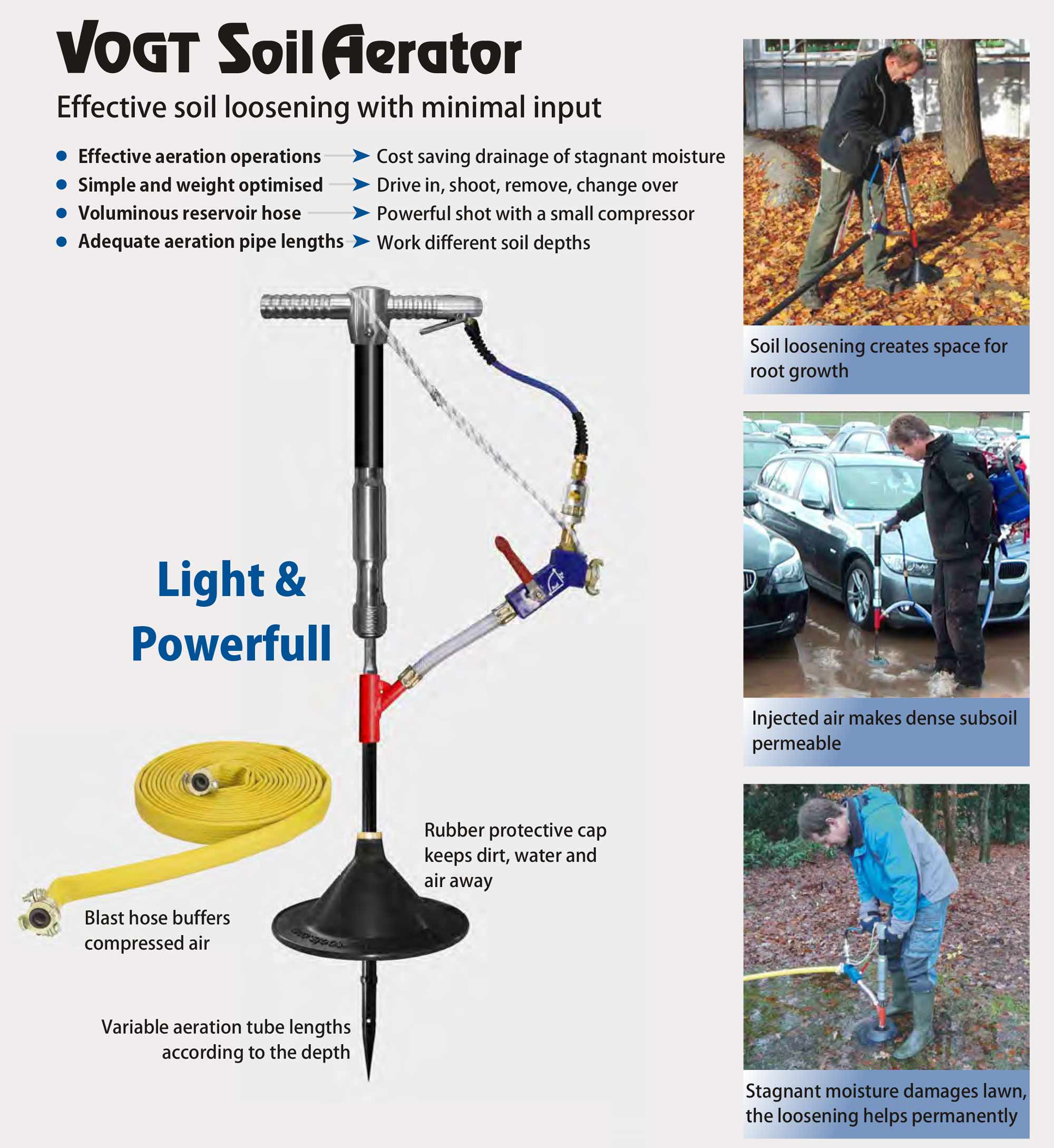 VOGT Soil Aerator pentru afanarea si aerarea solului.