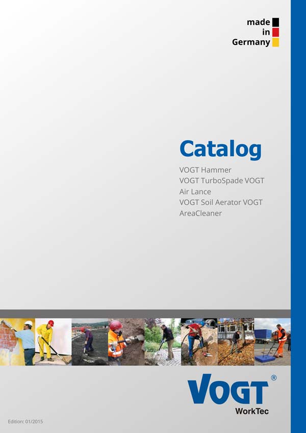 Coperta catalogului general VOGT pentru echipamente pneumatice.